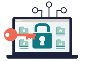 Illustration av Privileged Access Management (PAM) som kontrollerar administratörsåtkomst i en nordisk IAM-miljö
